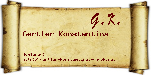 Gertler Konstantina névjegykártya
